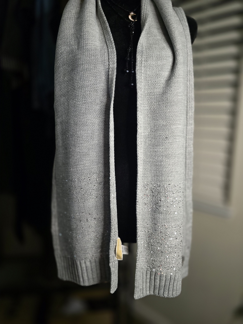 Michael Kors Light Gray Scarf with Sparkle